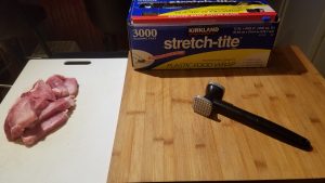 How to make Pork Schnitzel. You need a meat tenderizer mallet and plastic wrap