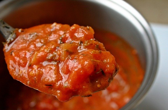 Up close picture of Red Sauce / Spaghetti Sauce